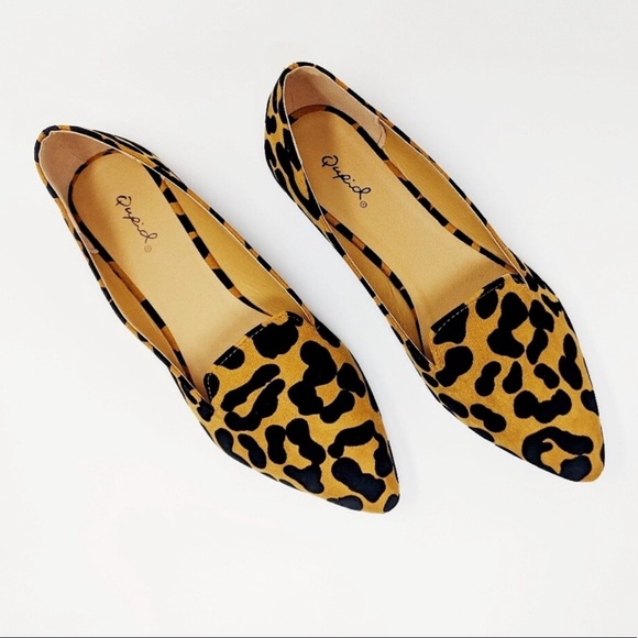 qupid leopard shoes